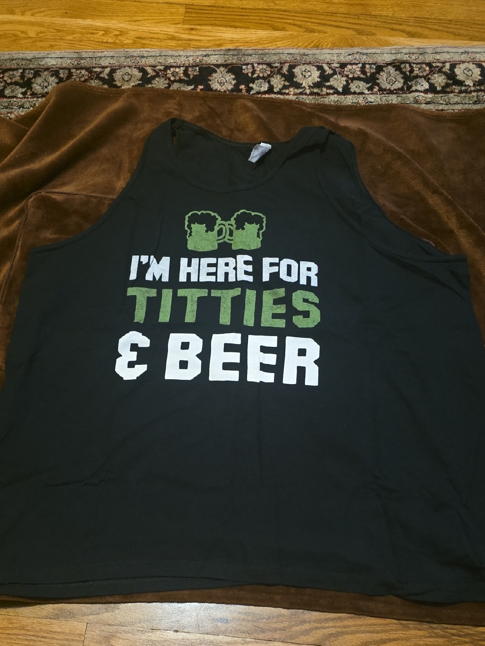 Gildan Black T-Shirt with Blue Logo Tag